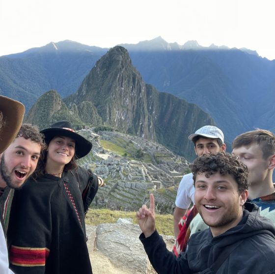 Challenges Abroad team posing in front of Machu Picchu