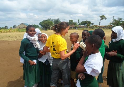 Playground with children in Tanzania - Challenges Abroad